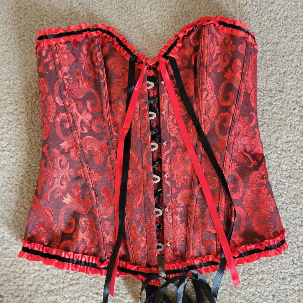 NWOT Red Corset Valentine Cosplay